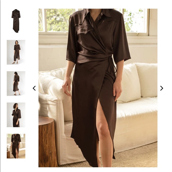 Nanushka Lais Wrap Dress - Picture 2 of 8
